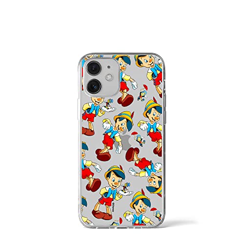 ERT GROUP etui na telefon Apple Iphone 12 Mini, case oryginalny i oficjalnie licencjonowany przez Disney, wzór Pinocchio 002, optymalnie dopasowane, plecki z TPU częściowo przeźroczyste