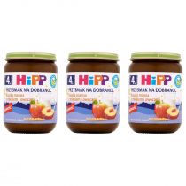 Hipp Przysmak na Dobranoc Kaszka manna z mlekiem i owocami po 4. miesiącu zestaw 3 x 190 g Bio