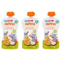 Hipp Mus owocowy Gruszki-Jabłka-Mango-Marakuja po 6. miesiącu zestaw 3 x 100 g Bio