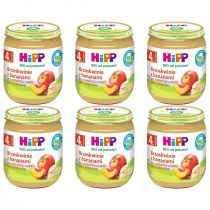 Hipp Brzoskwinie z bananami po 4. miesiącu zestaw 6 x 125 g Bio