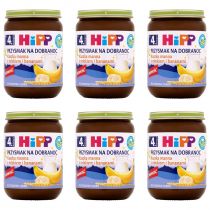 Hipp Przysmak na Dobranoc Kaszka manna z mlekiem i bananami po 4. miesiącu zestaw 6 x 190 g Bio