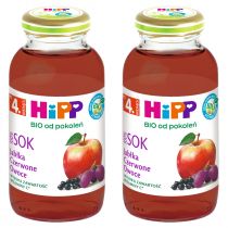 Hipp Sok 100% jabłka czerwone owoce po 4. miesiącu zestaw 2 x 200 ml Bio