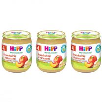 Hipp Brzoskwinie z bananami po 4. miesiącu zestaw 3 x 125 g Bio