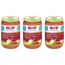 Hipp Ziemniaki z buraczkami jabłkiem i delikatną wołowiną po 7. miesiącu zestaw 3 x 220 g Bio