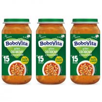 BoboVita Gulasz drobiowy z pieczarkami i ziemniaczkami po 15. miesiącu zestaw 3 x 250 g
