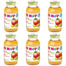 Hipp Sok 100% jabłka-winogrona po 4. miesiącu zestaw 6 x 200 ml Bio