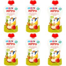 Hipp Mus owocowy Jabłka-Truskawki-Banany po 6. miesiącu zestaw 6 x 100 g Bio