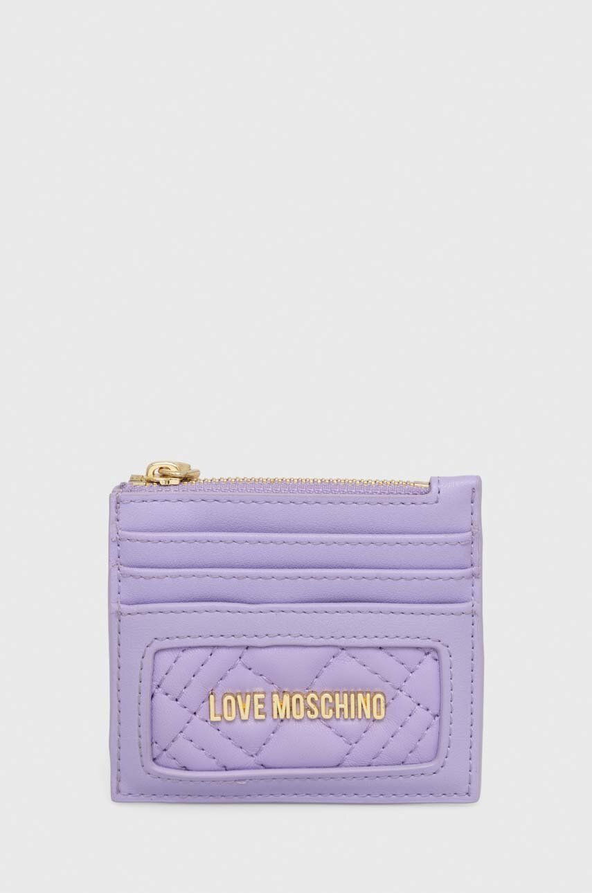 Love Moschino portfel damski kolor fioletowy
