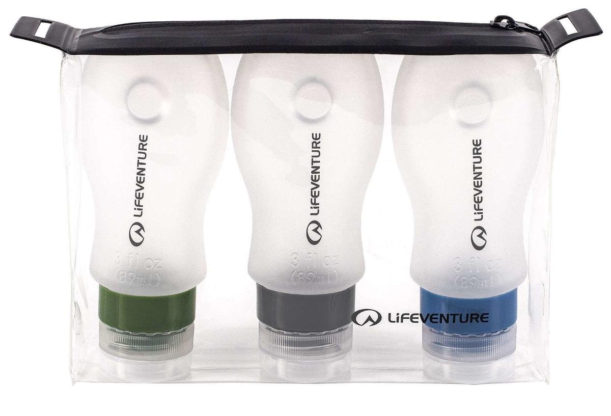 Lifeventure Podróżne pojemniki na płyny do samolotu Lifeventure Silicone Flight Bottle Set