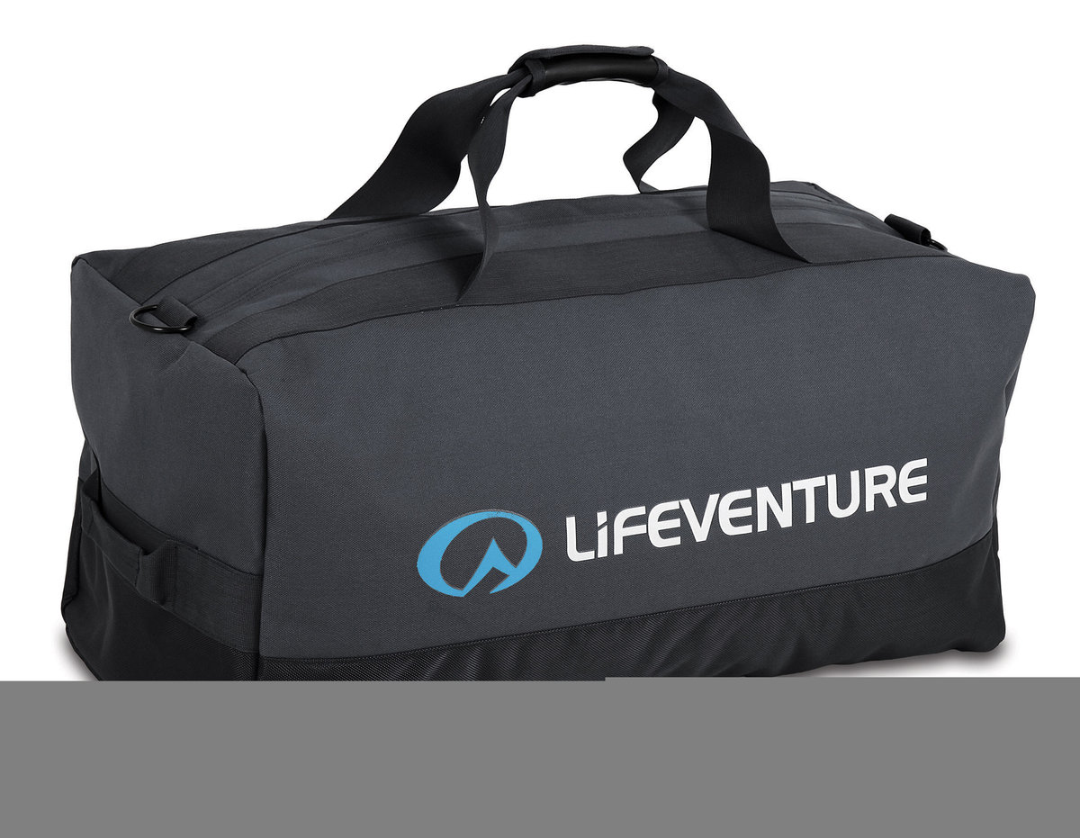 LIFEVENTURE, Torba podróżna, Expedition Duffle 100L, Black/ Charcoal, szary