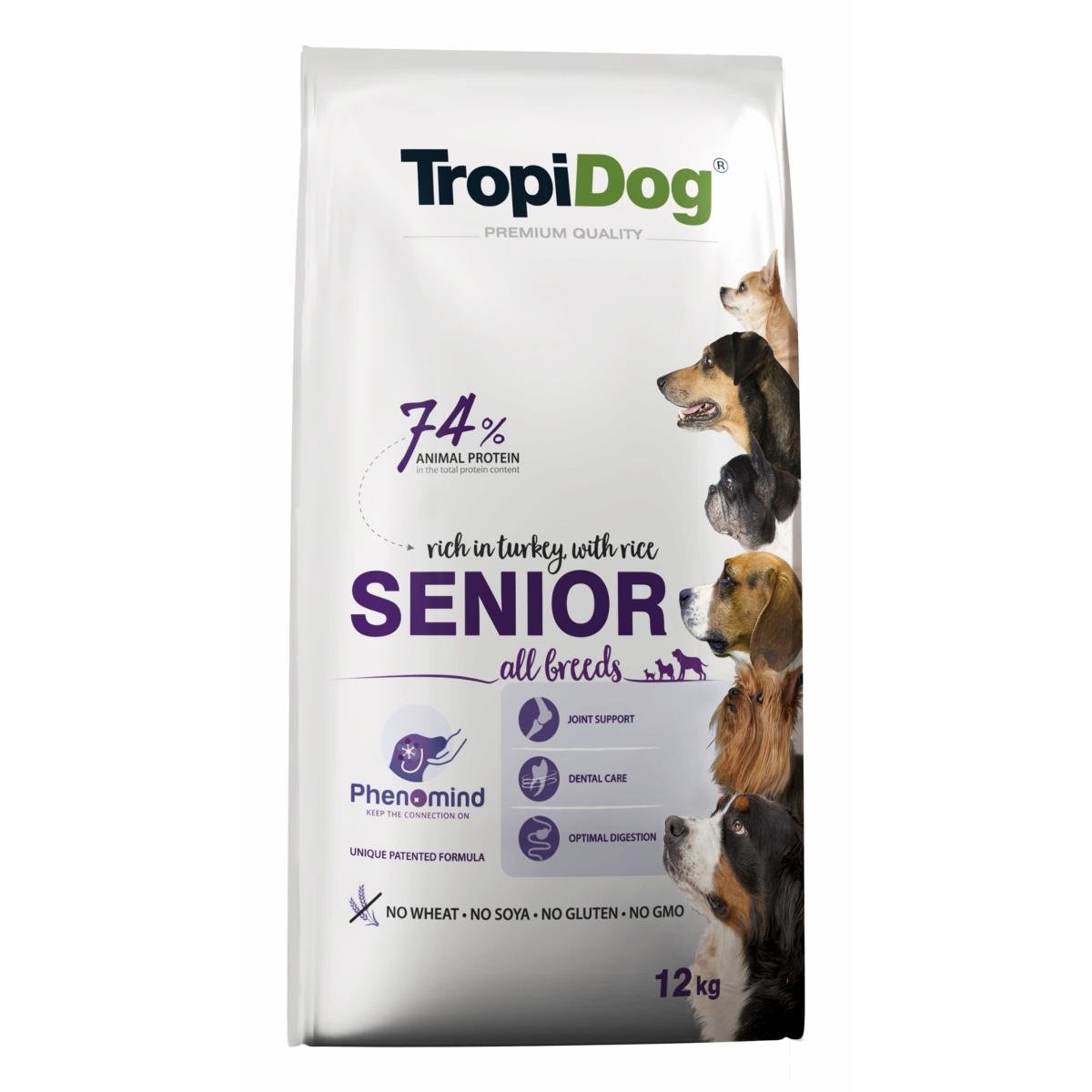 Tropidog Senior All Breeds Turkey 12 kg