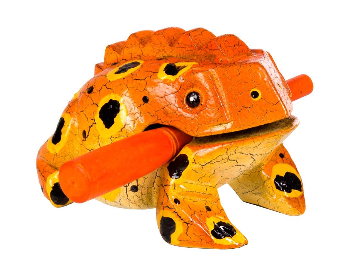 Guiro żabka 9cm Afroton AFR734B żółta