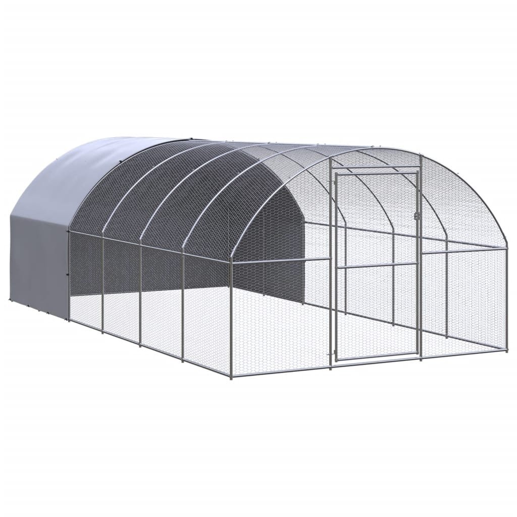 shumee shumee Klatka zewnętrzna dla kurcząt 3x6x2 m stal galwanizowana