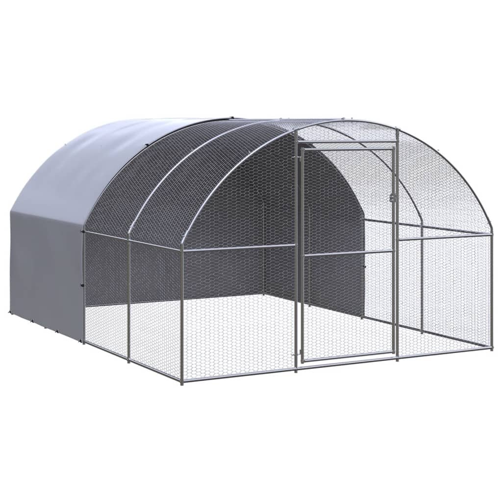shumee shumee Klatka zewnętrzna dla kurcząt 3x4x2 m stal galwanizowana