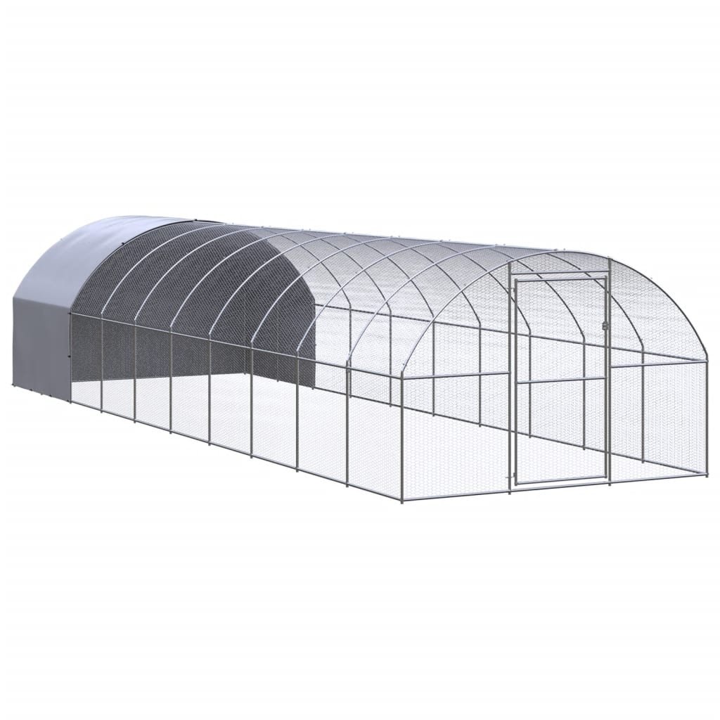 shumee shumee Klatka zewnętrzna dla kurcząt 3x10x2 m stal galwanizowana