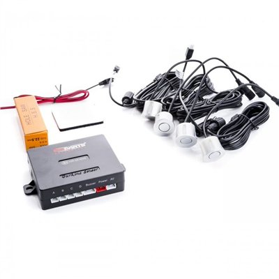 Czujniki parkowania srebrne wyświetlacz kamera