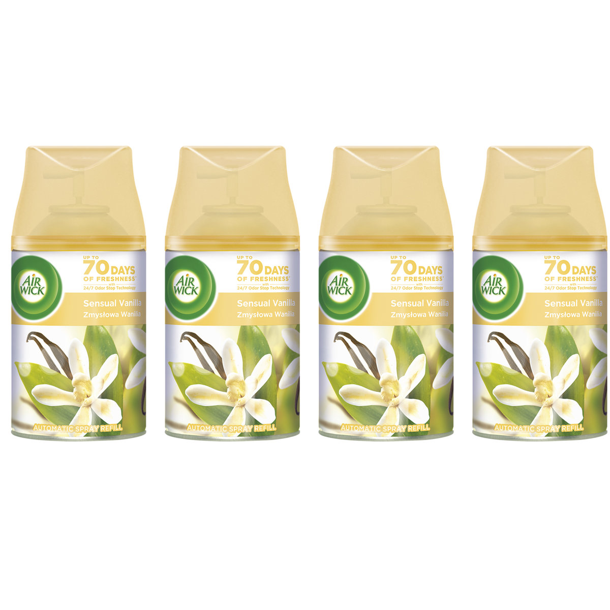 Zestaw Air Wick Freshmatic wkład Zmysłowa Wanilia 4*250ml