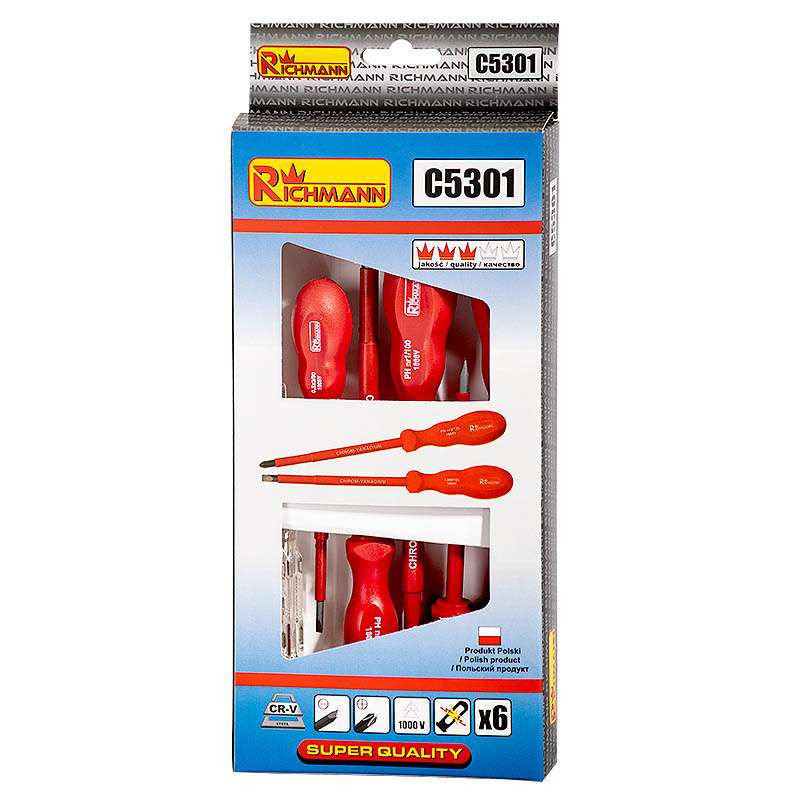 WKRĘTAKI ZESTAW ELEKRTYCZNE 5 SZT + PRÓBNIK RICHMANN