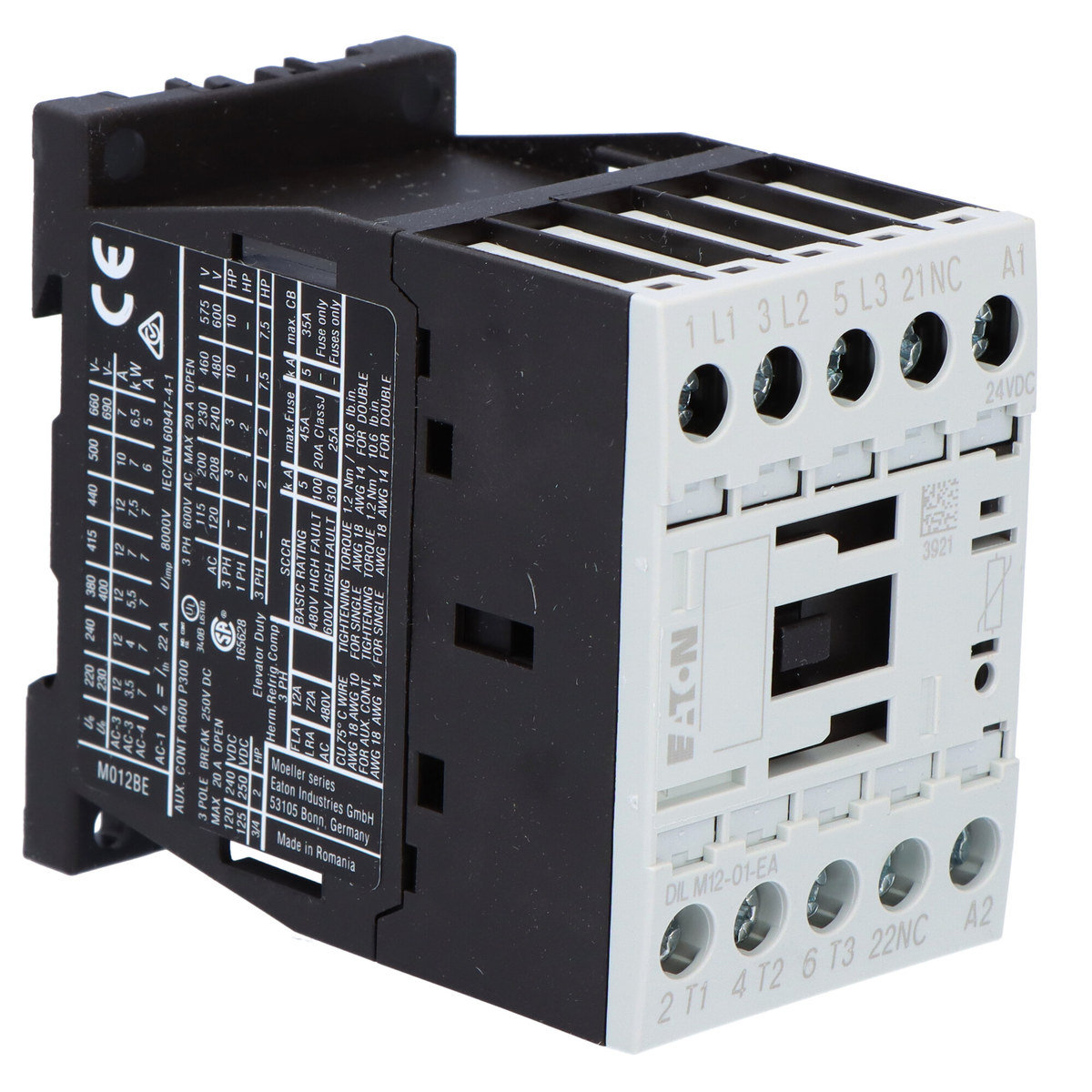 Eaton Stycznik mocy 12A 3P 24V DC 0Z 1R DILM12-01-EA(24VDC) 190036 190036