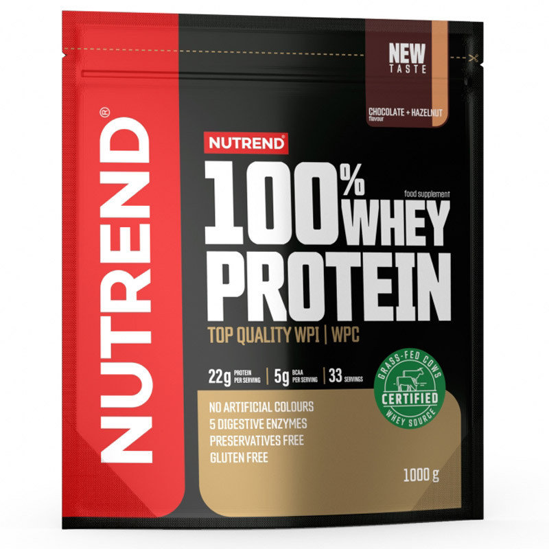 NUTREND 100% Whey Protein 1000g Chocolate Hazelnut