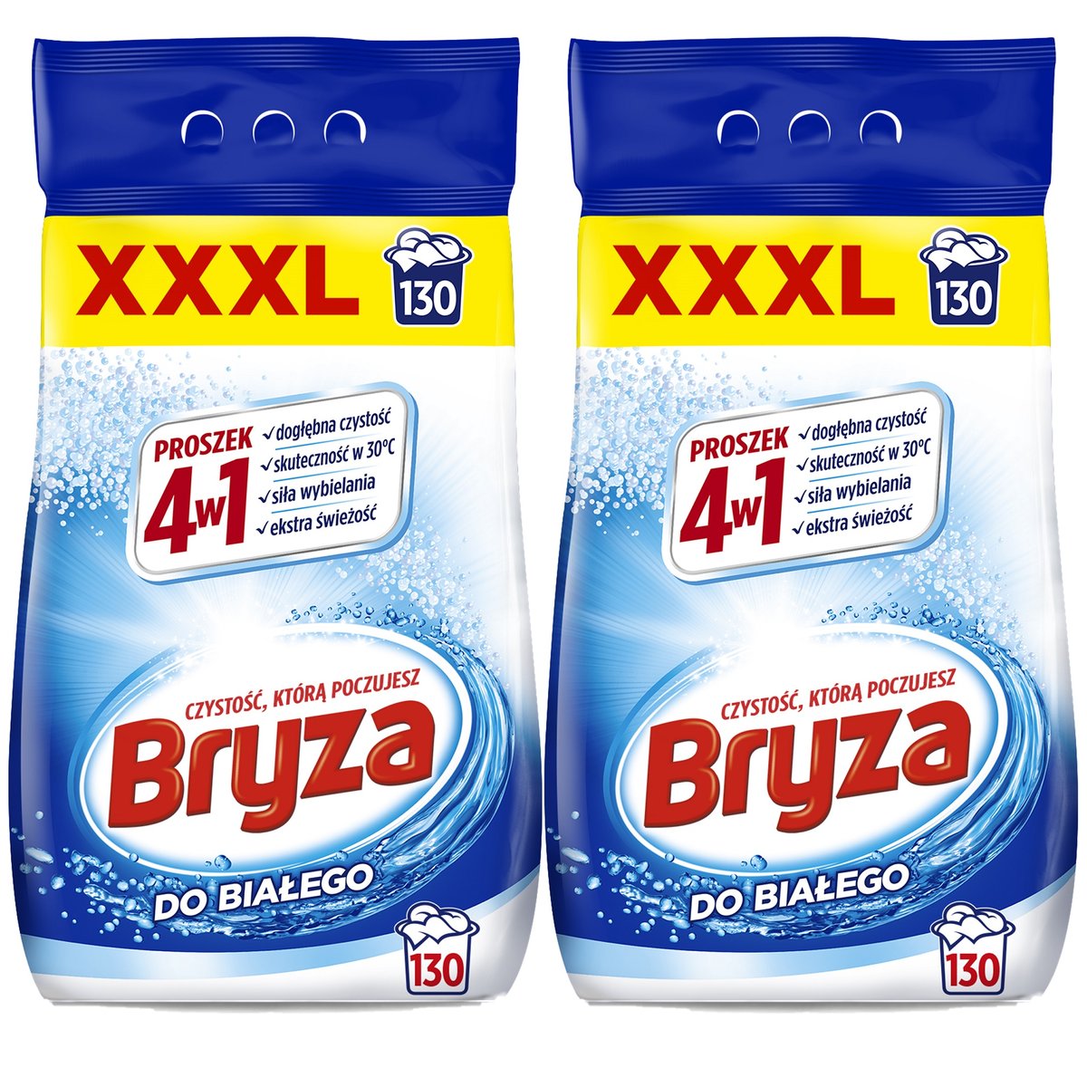 Bryza 4w1 Proszek do prania białego 8,45kg x2