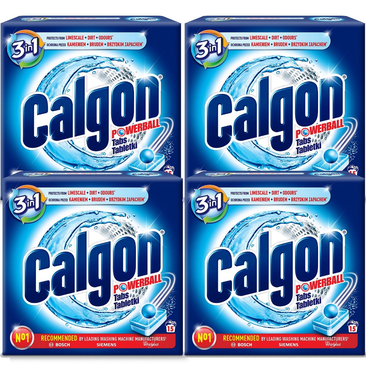 Zestaw Calgon 3w1 Tabletki Odkamieniacz do Pralki 60szt