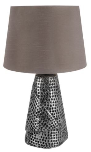 STRUHM Lampka stołowa glamour MAGDA 39cm srebrna
