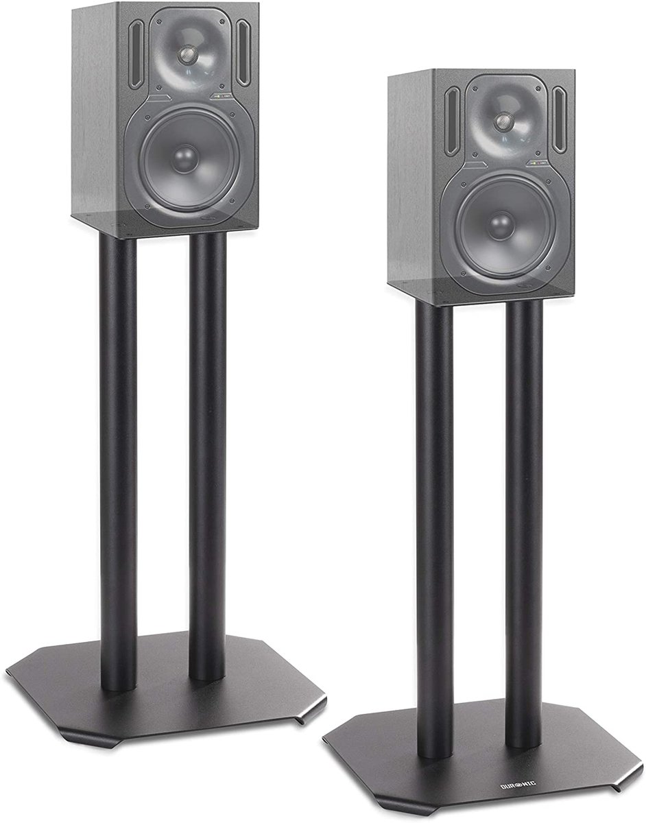 Duronic SPS1022 /40 Stojak do głośników 80 cm wysokości w zestawie 2 sztuki | podstawa na głośniki | stand | kino domowe | demontowane kolce dla red..