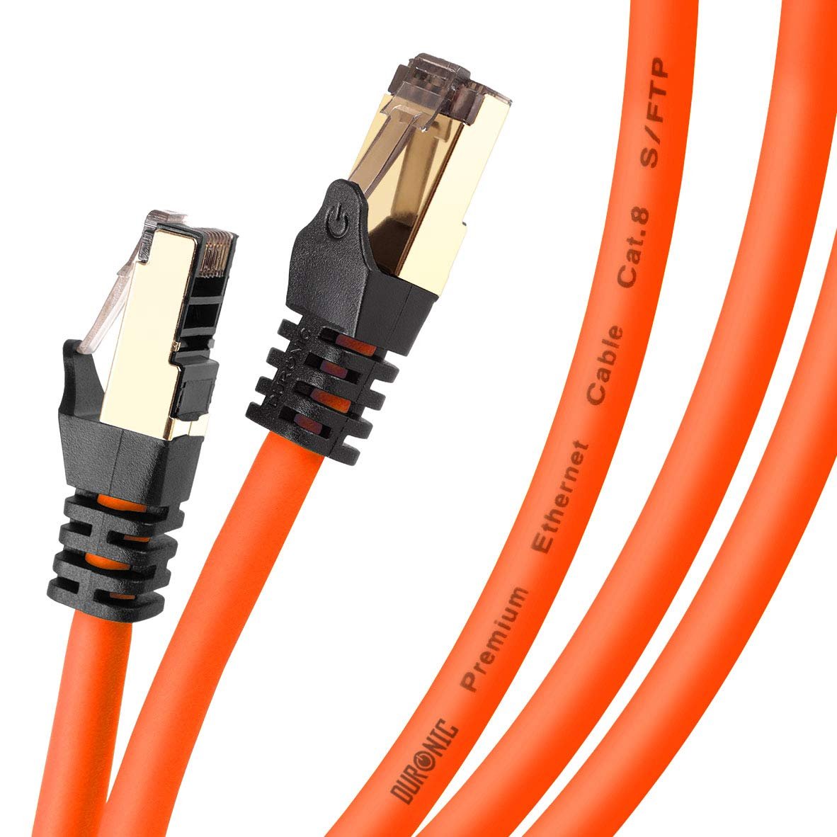 Duronic CAT8 5 m Kabel sieciowy S/ftp pomarańczowy