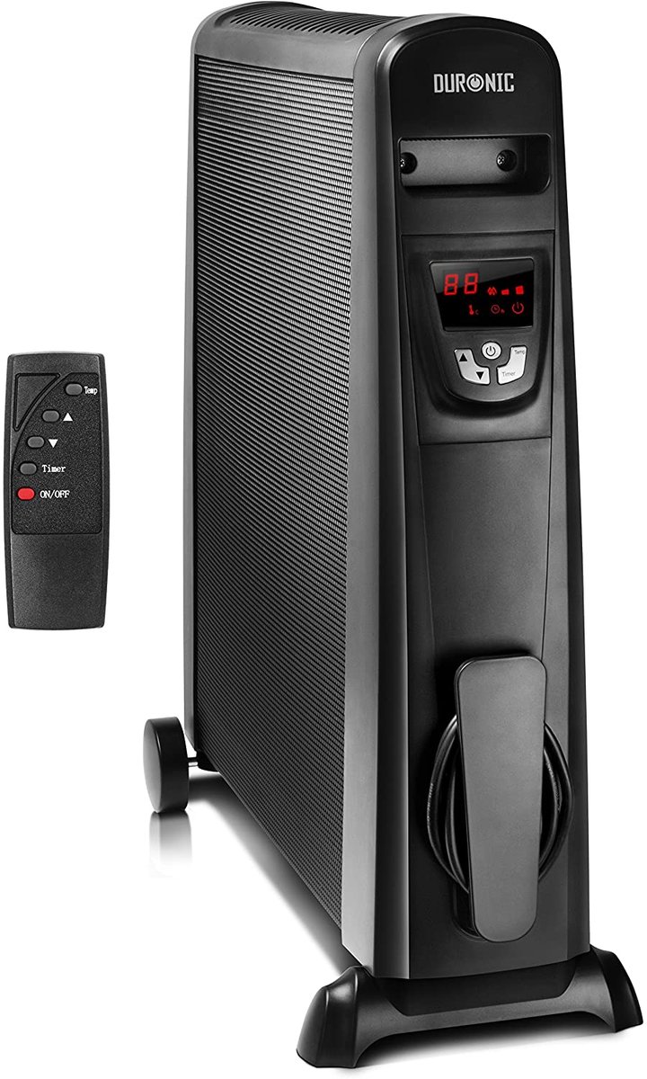 Duronic HV102 Grzejnik elektryczny przenośny z timerem i regulacją temperatury (5-36 stopni) moc maksymalna 2500W grzejnik z pilotem w technologii M..