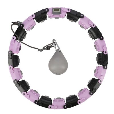HULA HOP Z OBCIĄŻNIKIEM I LICZNIKIEM FH04 VIOLET/BLACK  STOCK