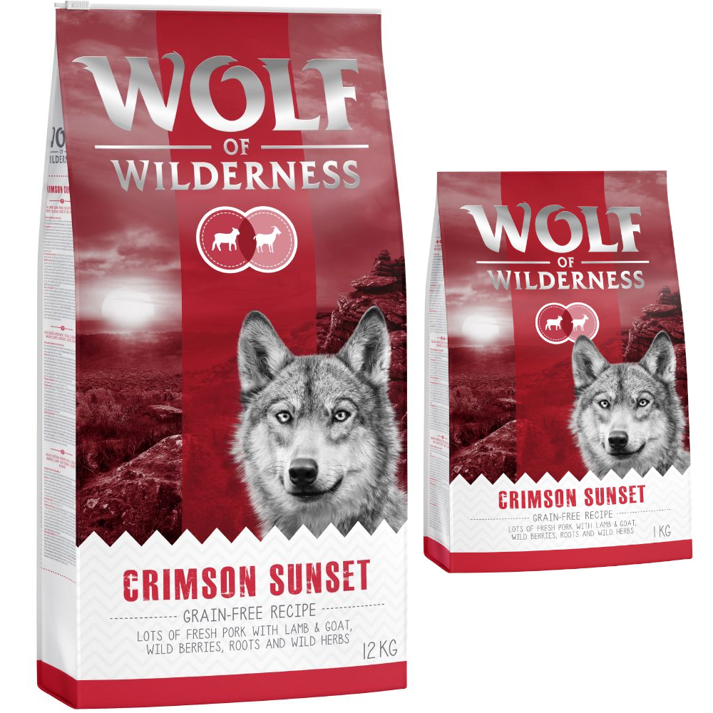 12 + 2 kg gratis! Wolf of Wilderness karma sucha dla psa, 14 kg - 