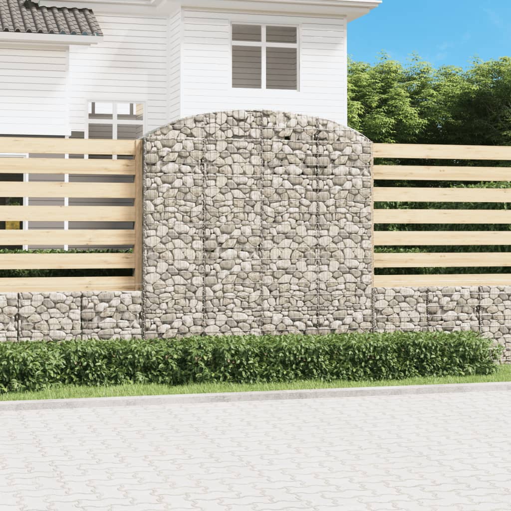 vidaXL Łukowaty kosz gabionowy 200x50x200/220 cm, galwanizowane żelazo