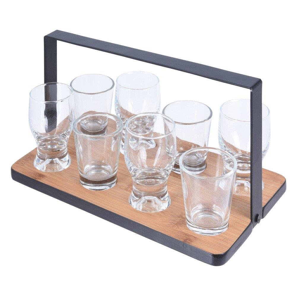 EH Excellent Houseware Kieliszek kieliszki do wódki shotów szotów 8x taca 127265