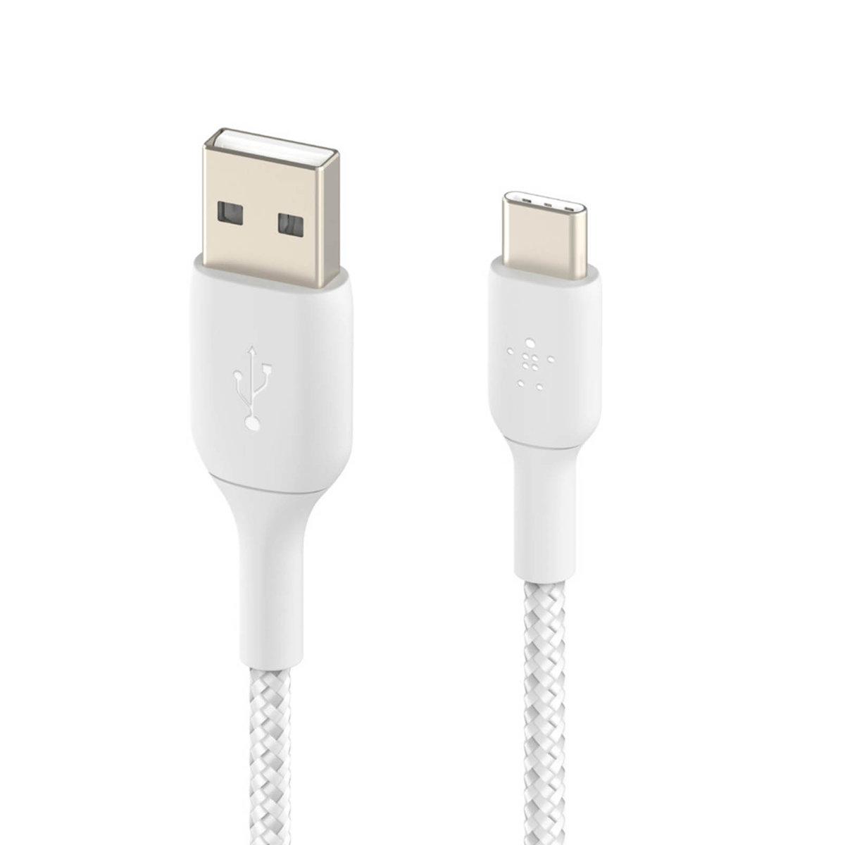 Kabel Braided Usb-c Usb-a 15cm biały