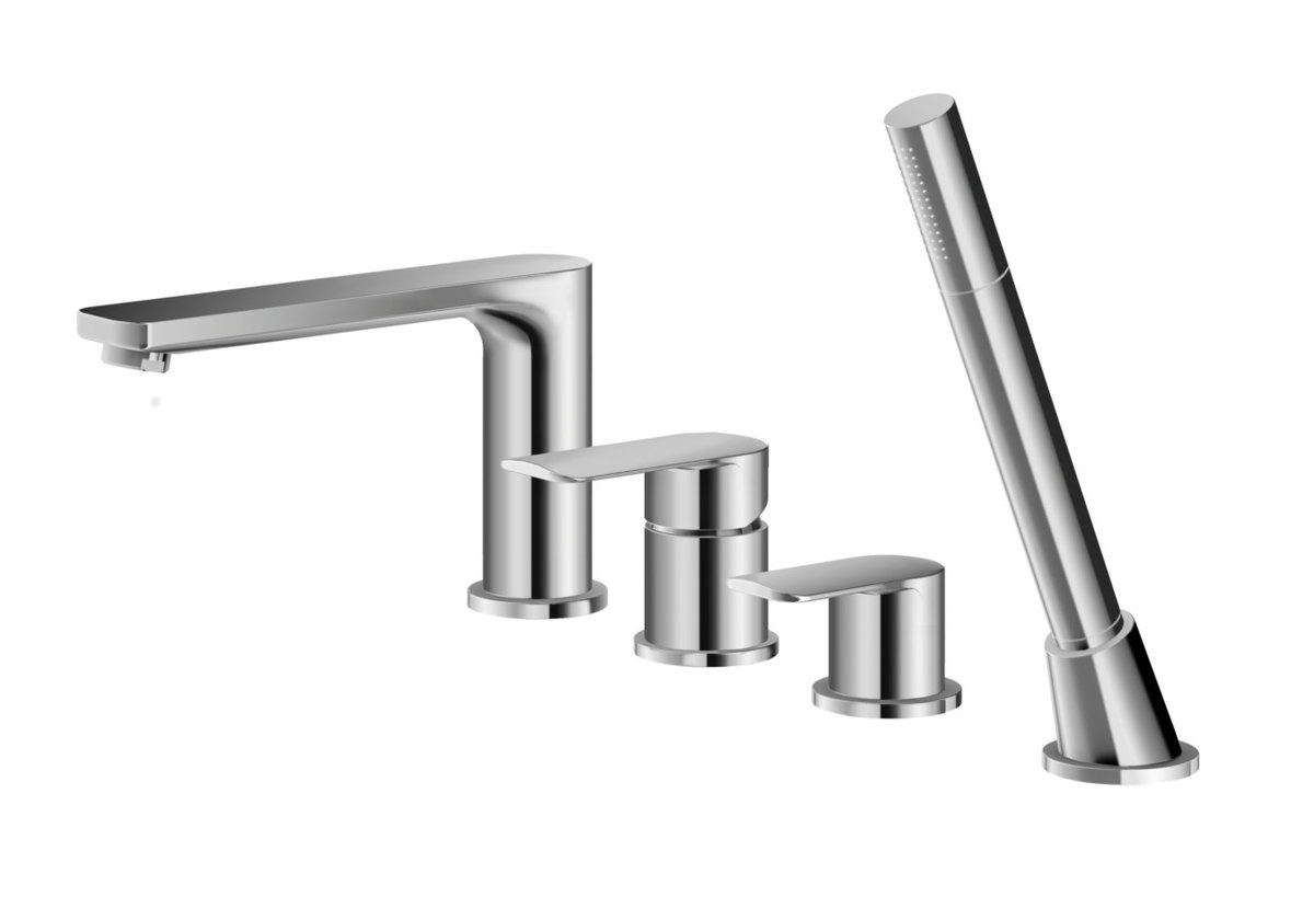 Kohlman QB244T TEXEN 4-otworowa bateria wannowa CHROM