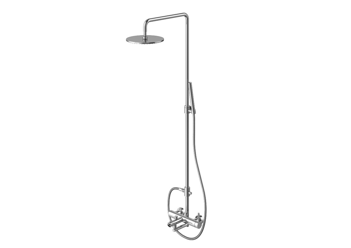 Kohlman Roxin zestaw wannowy z deszczownicą chrom QW277R