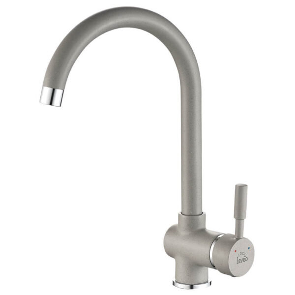 Laveo Bateria zlewozmywakowa granit szara LETE BQX 968D