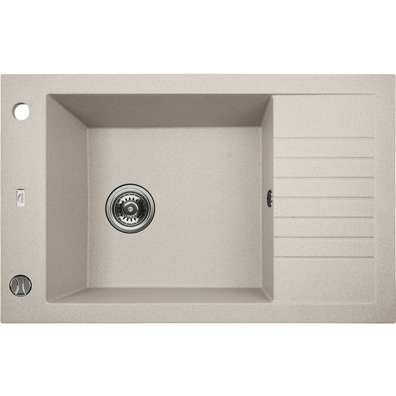 Laveo Zlewozmywak granitowy PIONIER beż SBR_413T SBR_413T