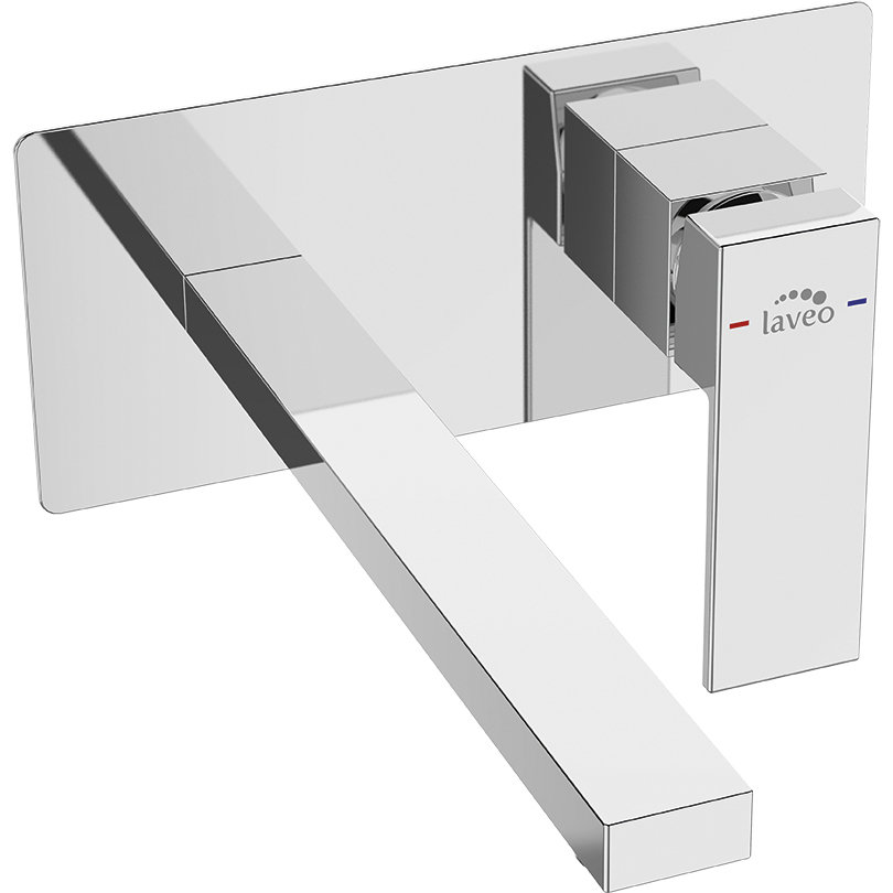 Laveo Laveo Kvadrato bateria umywalkowa podtynkowa kompletna chrom BLQ022P