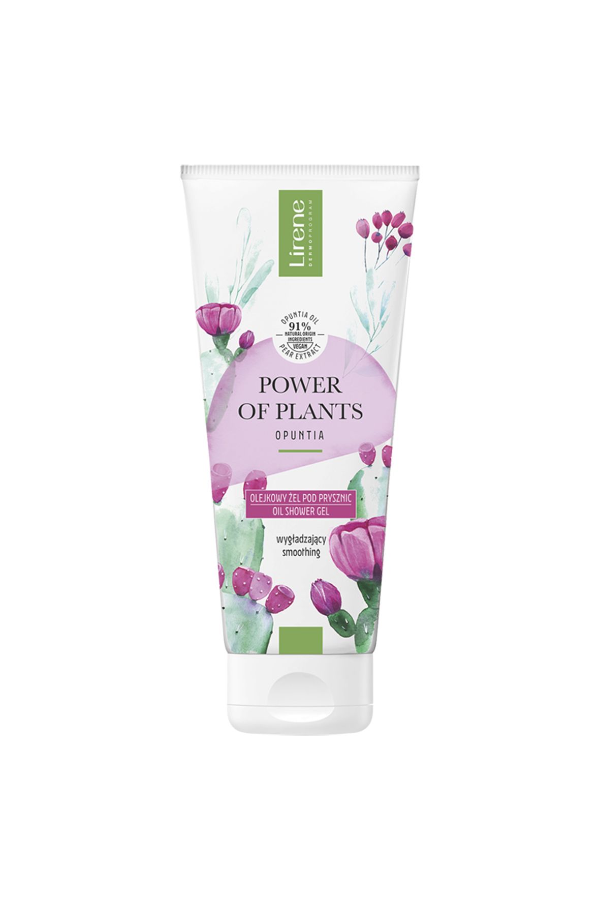 Lirene POWER OF PLANTS OPUNCJA Olejkowy żel pod prysznic wygładzający 200 ml