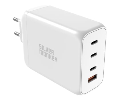 Silver Monkey Ładowarka sieciowa GaN 200W USB-C PD + USB 3.0 QC W