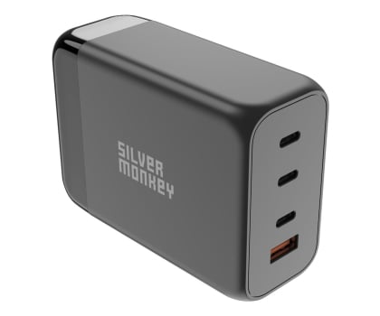 Silver Monkey Ładowarka GaN 200W USB-C PD + USB 3.0 QC B