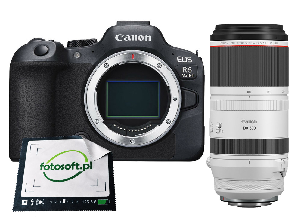 Canon EOS R6 Mark II czarny + RF 100-500 