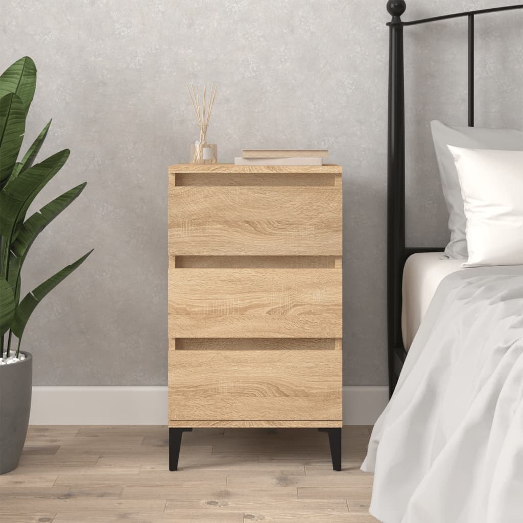 vidaXL Szafka nocna, dąb sonoma, 40x35x70 cm, materiał drewnopochodny
