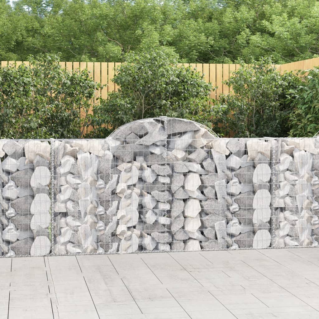 vidaXL Kosze gabionowe, 20 szt, 200x30x100/120cm, galwanizowane żelazo