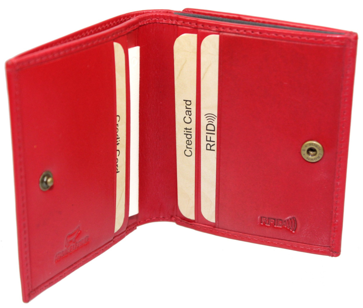 Portfel Uniwersalny KOMIN El Forrest Skóra Licowa CZERWONY RFID 917 67 10 x 8,5 x 2,5 [cm]