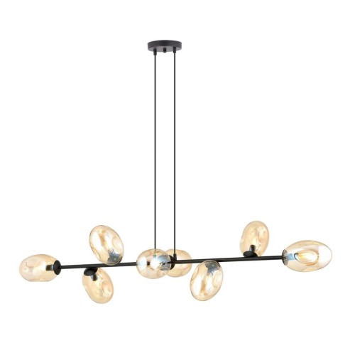 Pandora lampa wisząca 8-punktowa czarna/miodowa 1264/8