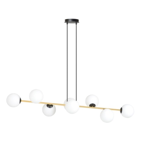 Szeroka lampa wisząca nad stół w jadalni 1241/8 z serii GRAVITY