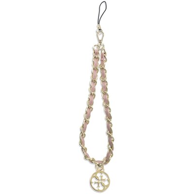 Guess zawieszka do telefonu różowy/pink Chain Metal 4G Charm
